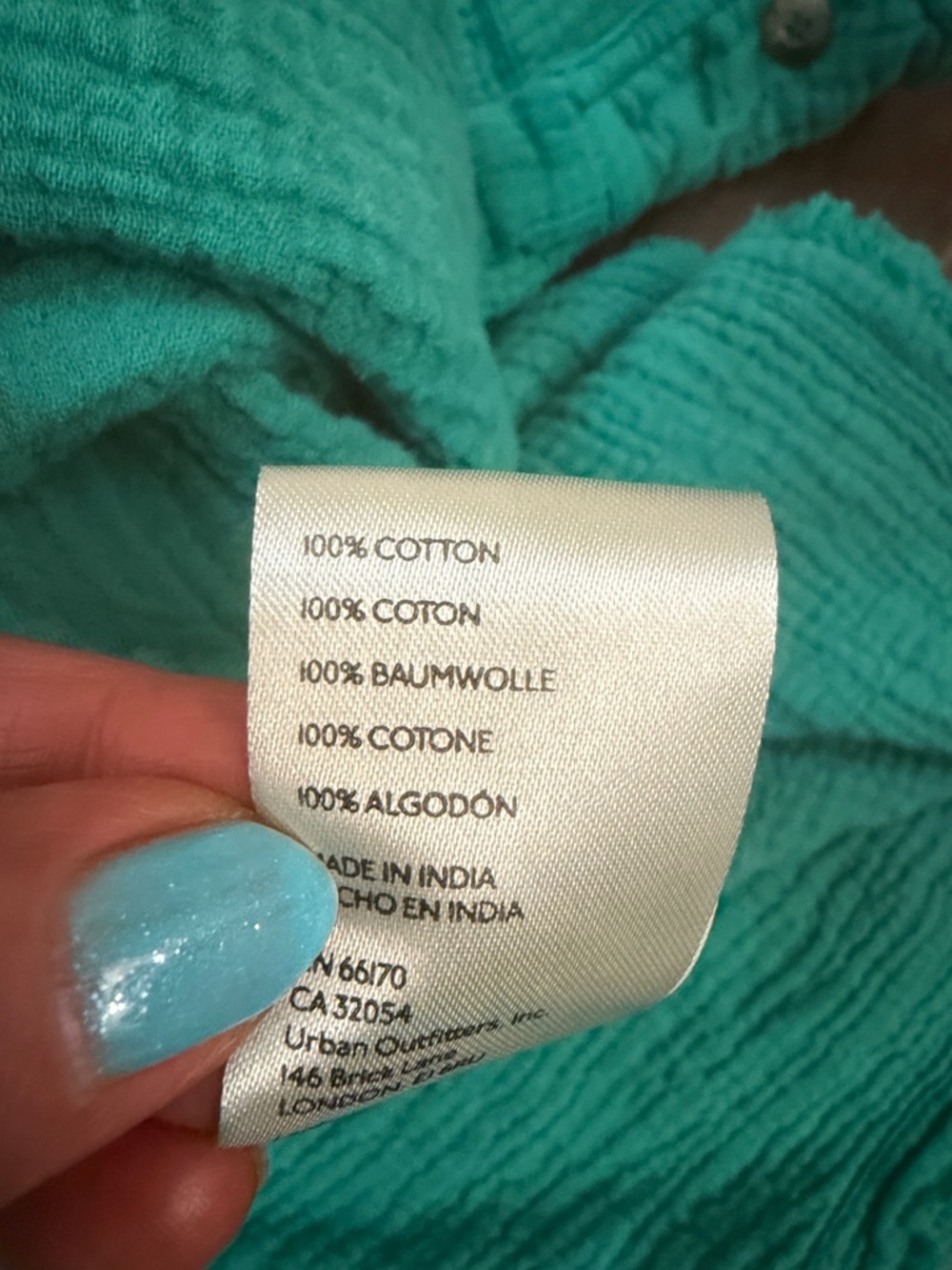 We The Free Teal Button-Up Gauze Shirt - Picture 7 of 16